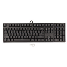 RGB Backlit Display Mechanical Keyboard with PBT Keycaps, Ergonomic Wired Gaming Keyboard Featuring Tactile Feedback Blue Switches
