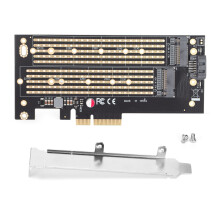 PCIe 3.0/4.0 M.2-adapter, NVMe SSD-converter met verbeterde koelplaat voor superieure koeling