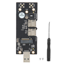 NGFF M.2 naar USB 3.0-adapter met systeembusinterface USB 3.0 voor toepassingen met dubbele nano-simkaartsleuf, ondersteunt 3G-, 4G- en 5G-modules,