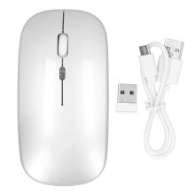 Draadloze muis met instelbare DPI voor desktop en laptop, 3 instelbare DPI-niveaus, hoogwaardige chiptechnologie, stille klik en oplaadbare batterij,