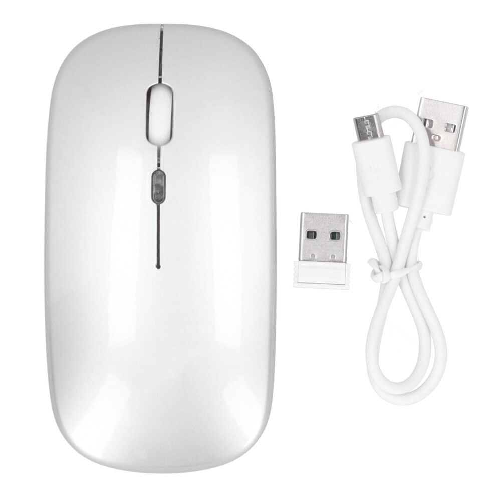 Wireless Mouse For Laptop And Desktop, Silent Mouse Clicks Rechargeable Built-In Battery 2.4Ghz Optical Ergonomic Design With 1600Dpi Adjustable Sensi 9176269520540