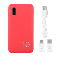 Alimentatore mobile sottile 4 in 1 PD, batteria a ricarica rapida con cavo integrato e adattatore universale, cavo di ricarica di ricambio per Apple e