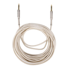 Cabo de extensão de áudio para guitarra elétrica, conector macho para fêmea, cabo de áudio de alta fidelidade com revestimento em liga de