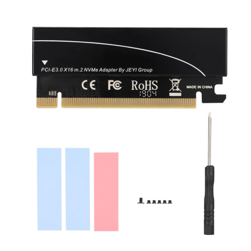 Ψύκτρα αλουμινίου NVMe M.2 σε PCIe, βελτιωμένη απόδοση ψύξης, εγκατάσταση χωρίς