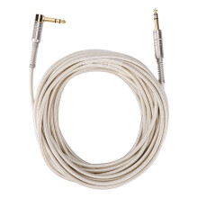 Cabo de áudio de alta qualidade para guitarra, som estéreo balanceado, cabo patch TRS de 1,8 m com conector reto e em ângulo reto, núcleo de