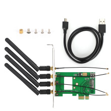 Adaptor PCIe Wireless N Dual Band cu criptare WiFi, viteză WiFi rapidă și performanță stabilă a rețelei, tehnologie MIMO, standard IEEE802 11N