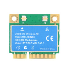 Placă wireless Mini PCI-E de înaltă performanță, 1200 Mbps, adaptor WiFi Dual Band 2.4 GHz 5 GHz cu Bluetooth, creștere a eficienței și