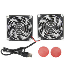 Axiale koelventilator, borstelloze koelventilator, 80 mm x 25 mm, 2-pins connector, koel- en ventilatiesysteem voor elektronische apparatuur, lager