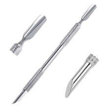 Dual Ended Stainless Steel Cuticle Pusher for Professional Manicure and Pedicure Tools