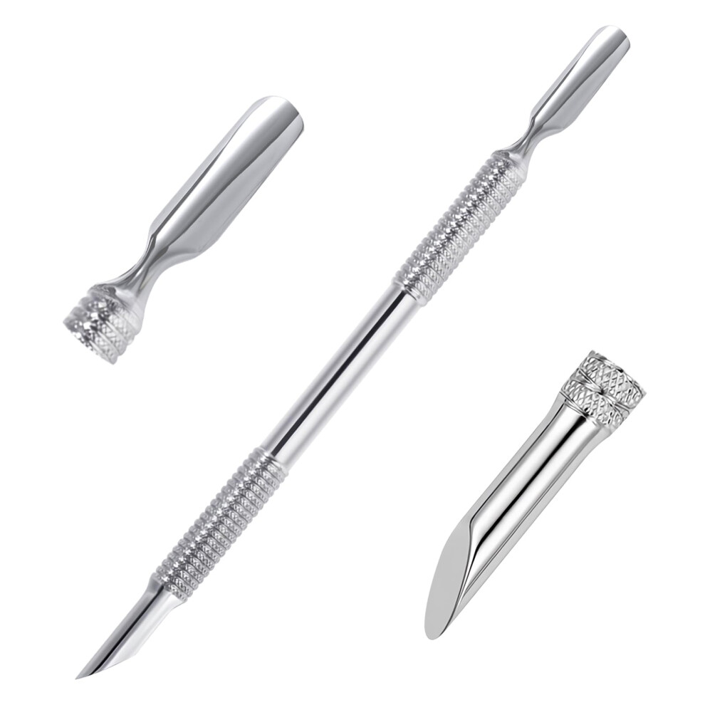 Dual Ended Stainless Steel Cuticle Pusher for Professional Manicure and Pedicure Tools