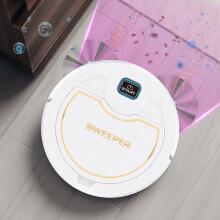 YANHAIGONG intelligent robotstøvsuger med feiing, automatisk feiing og draing, USB-lading, kompatibel med gulv i hjemmet