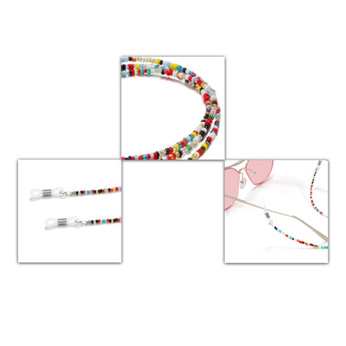 Weiwei Colorful Beads Glasses Chain for Holding & Decor (2pcs) 2