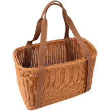 Eease Woven Picnic Basket with Handle for Shopping and Storage