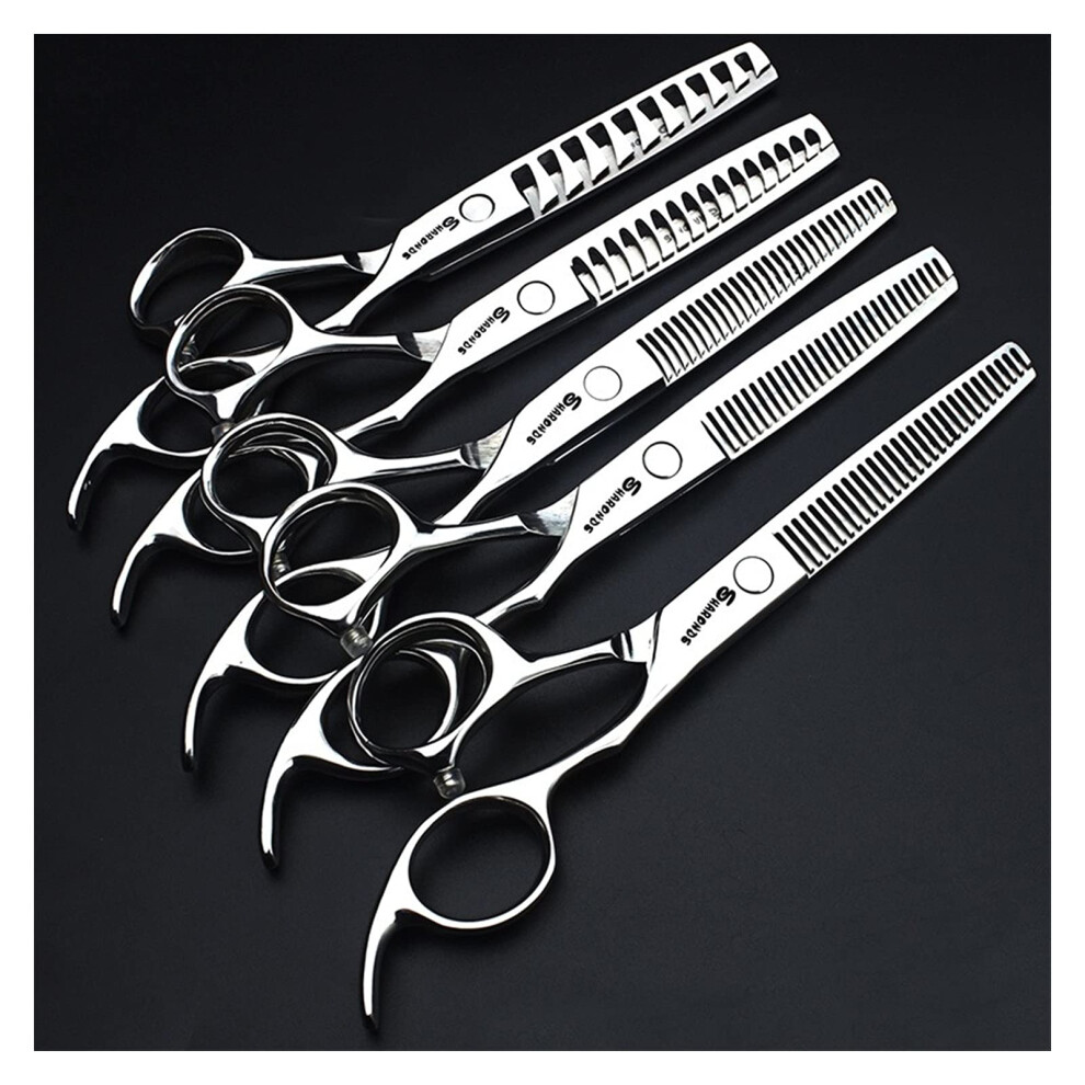 Hair Cutting Scissors and Thinning Shears 6 Inch Barber Kit with Razor Edge and Ergonomic Rest