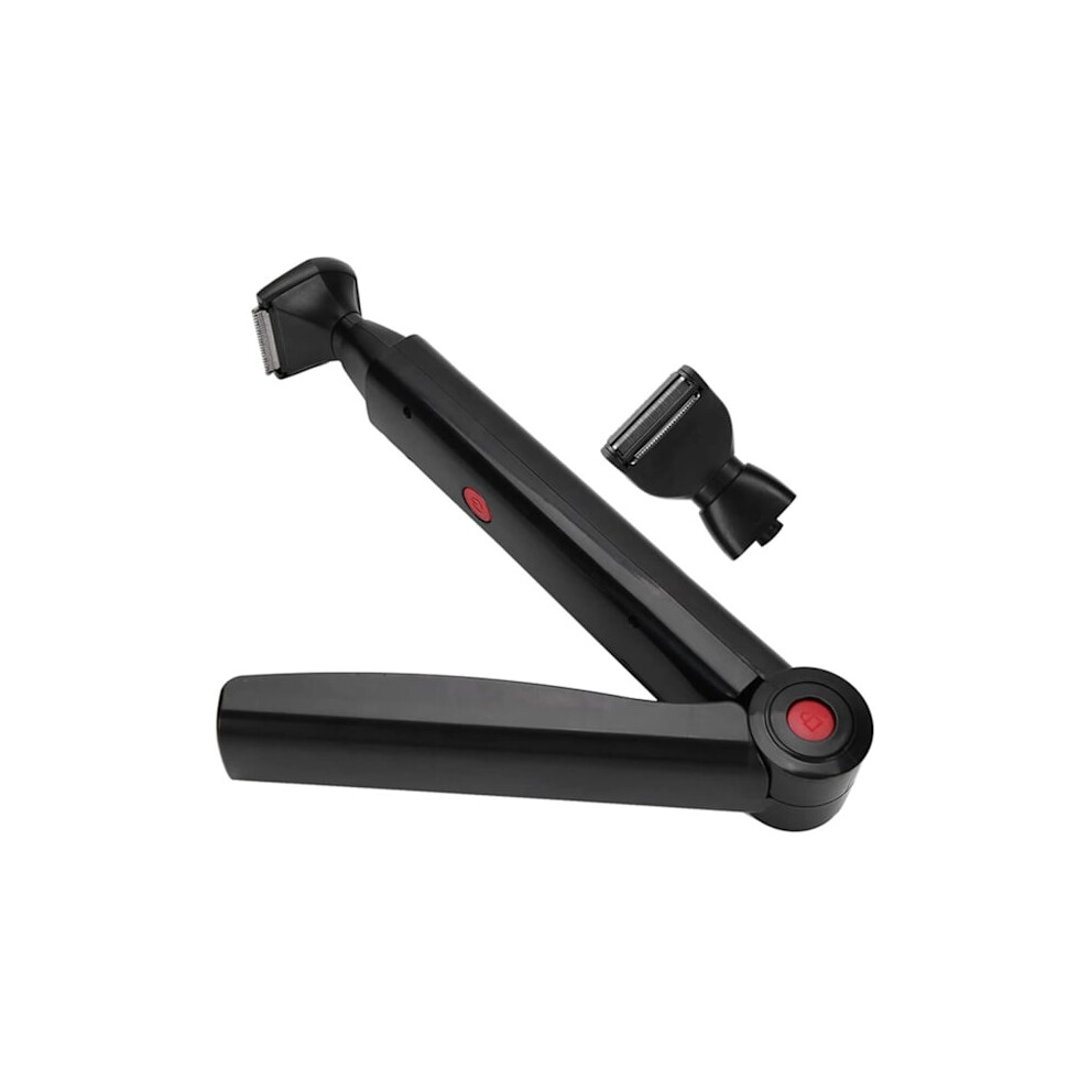 Electric Back Hair Shaver, Portable USB Rechargeable Long Handle Back Hair Removal, Foldable Body Shaver, Men's Back Razor