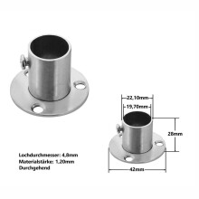 Polished Thicken Stainless Steel Flange Connection Wall Anchor Wall Flange