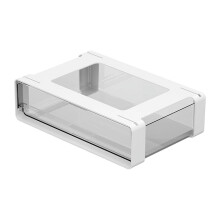 Paper Plate Holder, Under Cabinet Drawer Organizer, Plastic Storage Organizer for Kitchen Cabinet, Cabinet Accessories-A