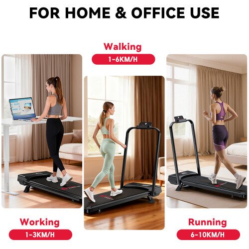 Foldable 2-in-1 Treadmill with LED Display 1