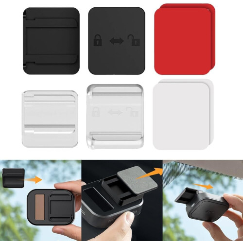 Universal ABS Car Toll Pass Holder with Stable Base and Clear View Design for Windshield 1