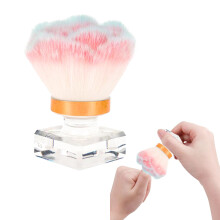 Nail Dust Brush with Gentle Nylon Bristles, Rose Shaped Kabuki for Acrylic Nails and Makeup