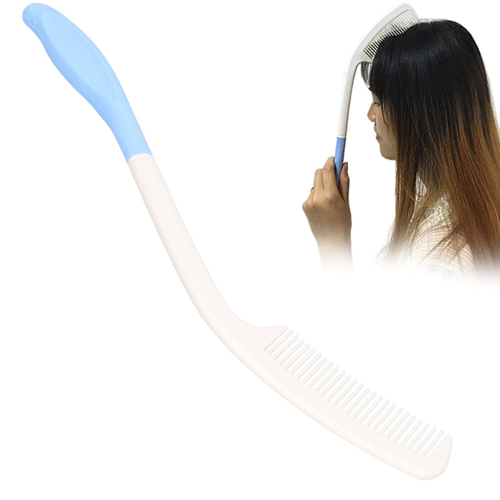 Long Handle Hair Brush and Comb 2 in 1 with Ergonomic Grip for Elderly and Limited Mobility