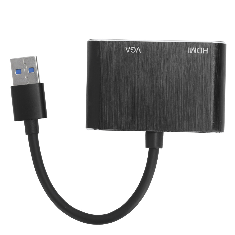 Usb 3.0 To Hdmi Vga Converter, Hdtv Adapter For Dual Monitors External Graphics Card Full Hd Display Video Adapter Compatible With Windows And Mac 9149926058694