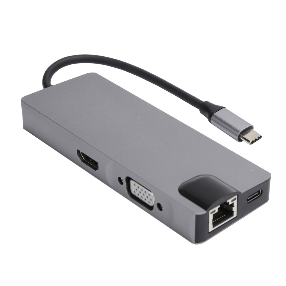 Usb-C Hub, Sleek And Compact Design & Efficient Heat Dissipation For On-The-Go Use, Wear Resistance & Signal Non-Interference For Reliable 9138057416633