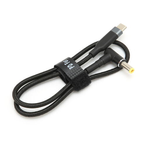 Corda Tiontaire Braidithe Uilíoch, Cuibheoir USB C go DC, Nascóirí Treisithe le Dearadh Níolóin Braidithe Marthanach, Oiriúnach d'Oifig, 1