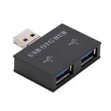 Adaptador mini USB con dos puertos USB, Plug and Play, materiales de alta calidad, pequeño y portátil para dispositivos Android, microinterfaz.