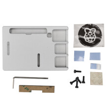 Elegante behuizing van aluminiumlegering, perfect geschikt voor Raspberry Pi 4 Model B, slank ontwerp, zwarte kleur, ondersteunt 40-pins