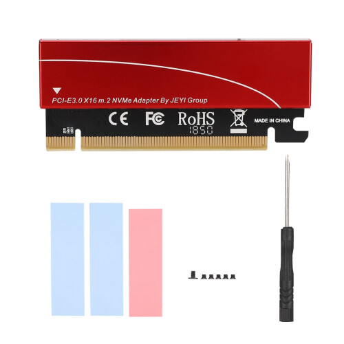 Προσαρμογέας NVMe M.2 σε PCIe3.0X4, ενσωματωμένη ψύξη ψύκτρας αλουμινίου για εγκατάσταση