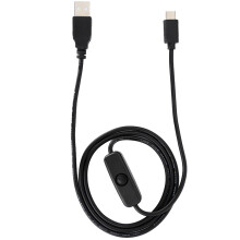 Raspberry Pi 4 Netzteil, USB-C-Kabel (ohne Datenübertragung), Neustart-Funktion per Knopfdruck für Mini-TV, 5-Zoll-Festplatte, tragbarer DVD-Player