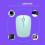 Mouse wireless dalla forma ergonomica, clic sensibile per notebook, PC, laptop, computer 5