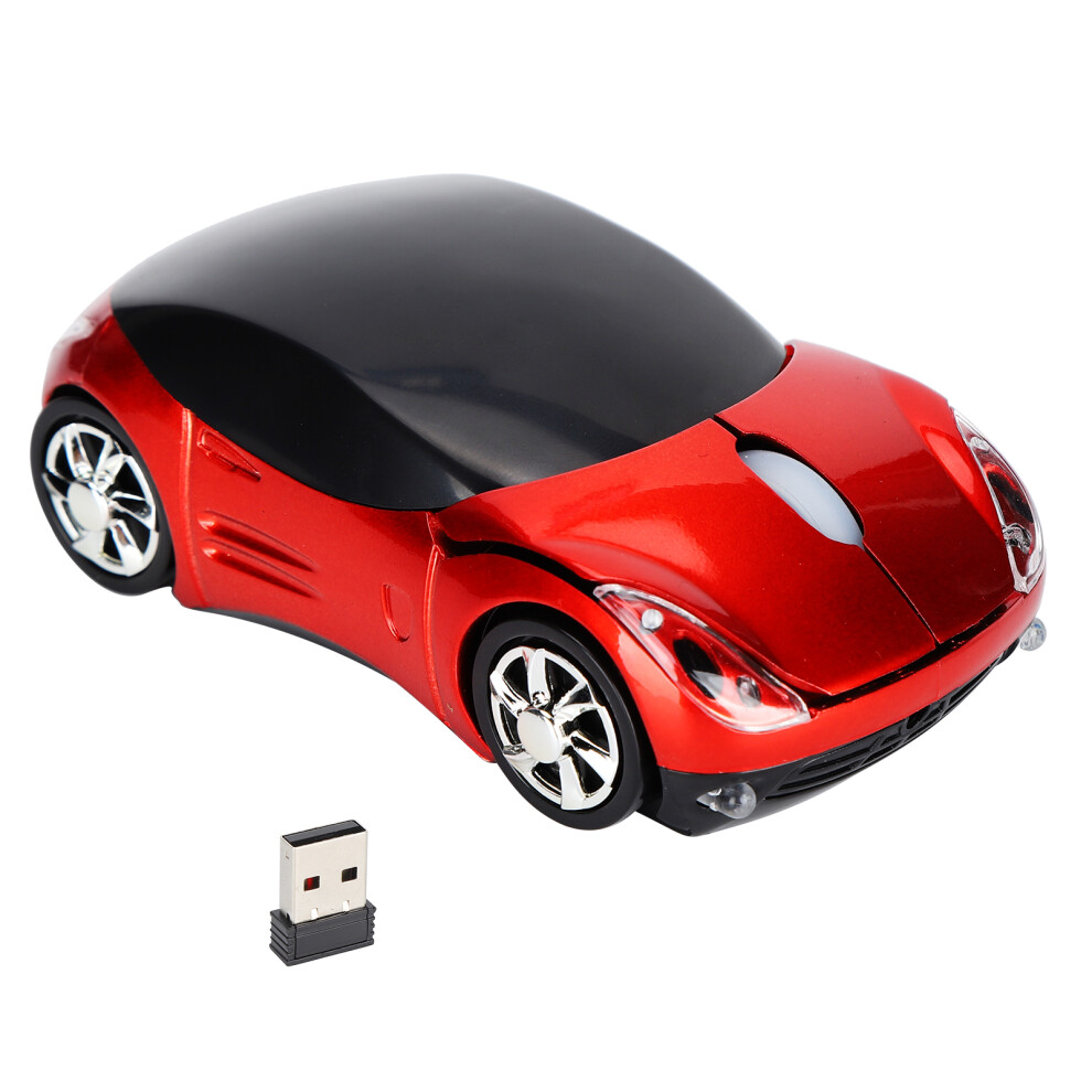 Wireless Car Mouse With 2.4G Technology, Sports Car Shaped Ergonomic Design Optical Portable Cordless Mouse, Cool Computer Mice For Laptop Desktop Gam 9176269526023