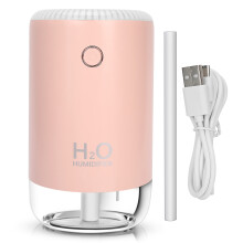 Bezpečnostní zvlhčovače vzduchu, snadno použitelný mini zvlhčovač vzduchu s napájením z USB, 370 ml, noční světlo, chladicí mlha,