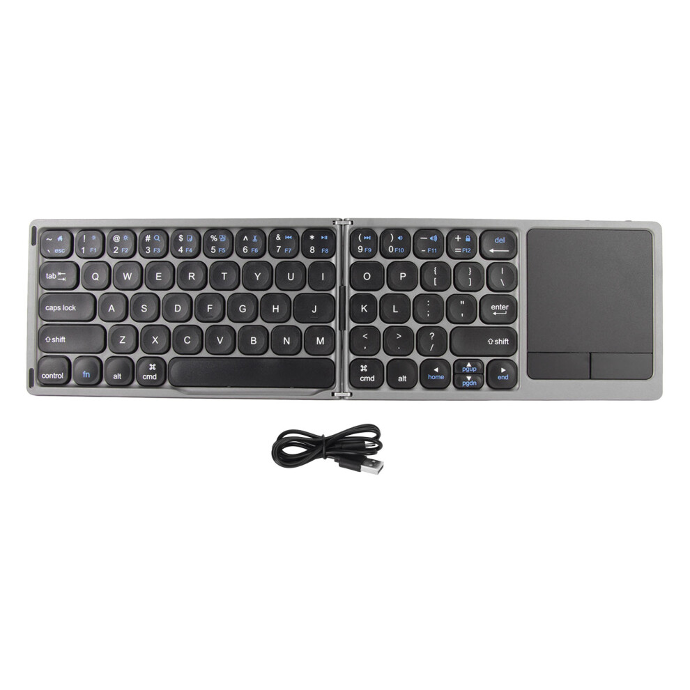 Travel Keyboard With Touchpad Foldable Bluetooth Layout Ergonomic Keys Rechargeable Wireless Keyboard Compact Foldable For Tablets Phones Laptops 9483153227622