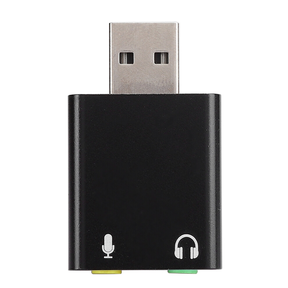 Plug And Play Usb Audio Adapter With Microphone Jacks And 3 5Mm Headphone Port External Stereo Sound Card No Driver Installation Required High Speed C 9147006041116
