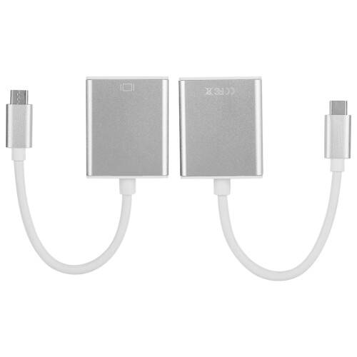 Compact Design Adapter, Sync Data Charging Cable For Macbook Air 12 Inches, Plug And Play Type-C To VGA Interface Display Device Connector 2
