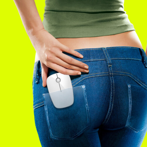 Mouse wireless dalla forma ergonomica, clic sensibile per notebook, PC, laptop, computer 2