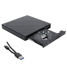 External Disc Burner, Slim Design Quiet Operation Plug And Play High Speed Optical Drive For Laptop Desktop Entertainment