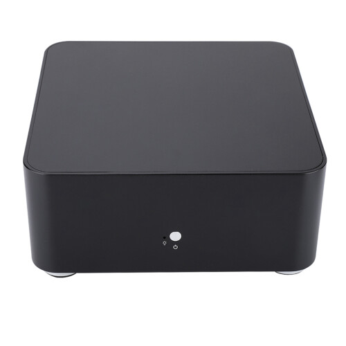 Aluminium Desktop HTPC, Pico DC PSU Support with Low Profile CPU Cooler Compatible, High Efficiency Cooling Flexible Storage Capacity Front Panel Vent 1