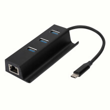 USB C to USB 3.0 Hub Gigabit Ethernet, Fast Network Interface Ethernet Adapter with Aluminum Alloy Housing, Multi-Port USB Hub for Macbook Windows Lap