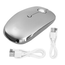 Draadloze muis met instelbare DPI, ergonomisch en huidvriendelijk ontwerp, oplaadbare batterij, plug-and-play voor laptop, pc en Macbook Pro.