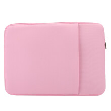 Draagbare laptophoes met accessoirevak, slanke pasvorm voor MacBook Pro Air, HP, Dell, Asus, Lenovo 15 inch, waterdichte stoffen binnenkant, zachte