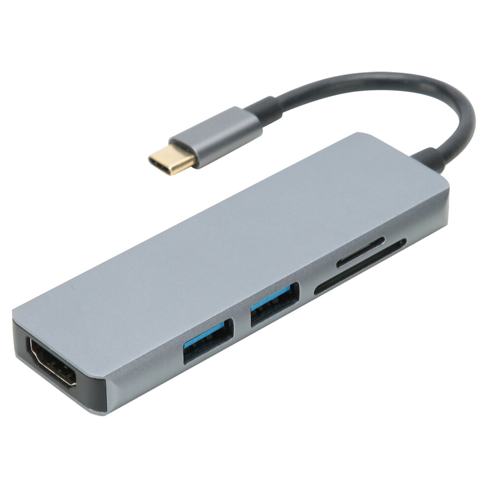 Usb C Multiport Adapter 7 In 1 Dock With 4K Hdmi Dual Usb 3.0 Ports Sd Tf Card Reader And Pd Charging Aluminum Alloy Heat Dissipation Plug And Play Co 9147006900093