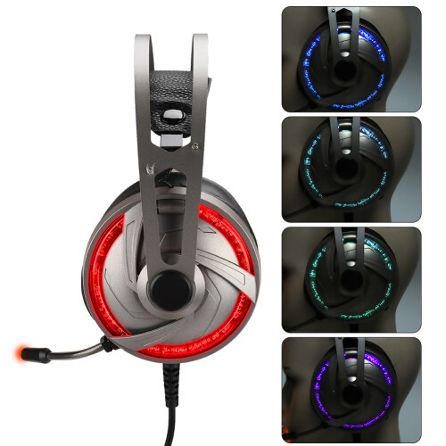 Ακουστικά Gaming Over Ear χαμηλής συχνότητας με ανεξάρτητο μικρόφωνο, ρυθμιζόμενο 1