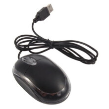 SUSUchens USB Black Wired Optical Light Scroll Wheel Mice Mouse for Computer PC Laptop