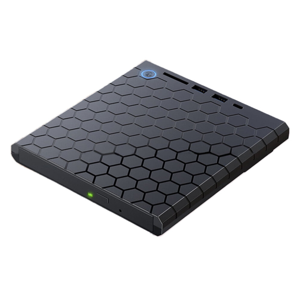 Jixopn Cd Reader Rewriter Usb3.0 Hub External Dvd Burner Tf Reader For Pc Laptop Tablet 9773935048690