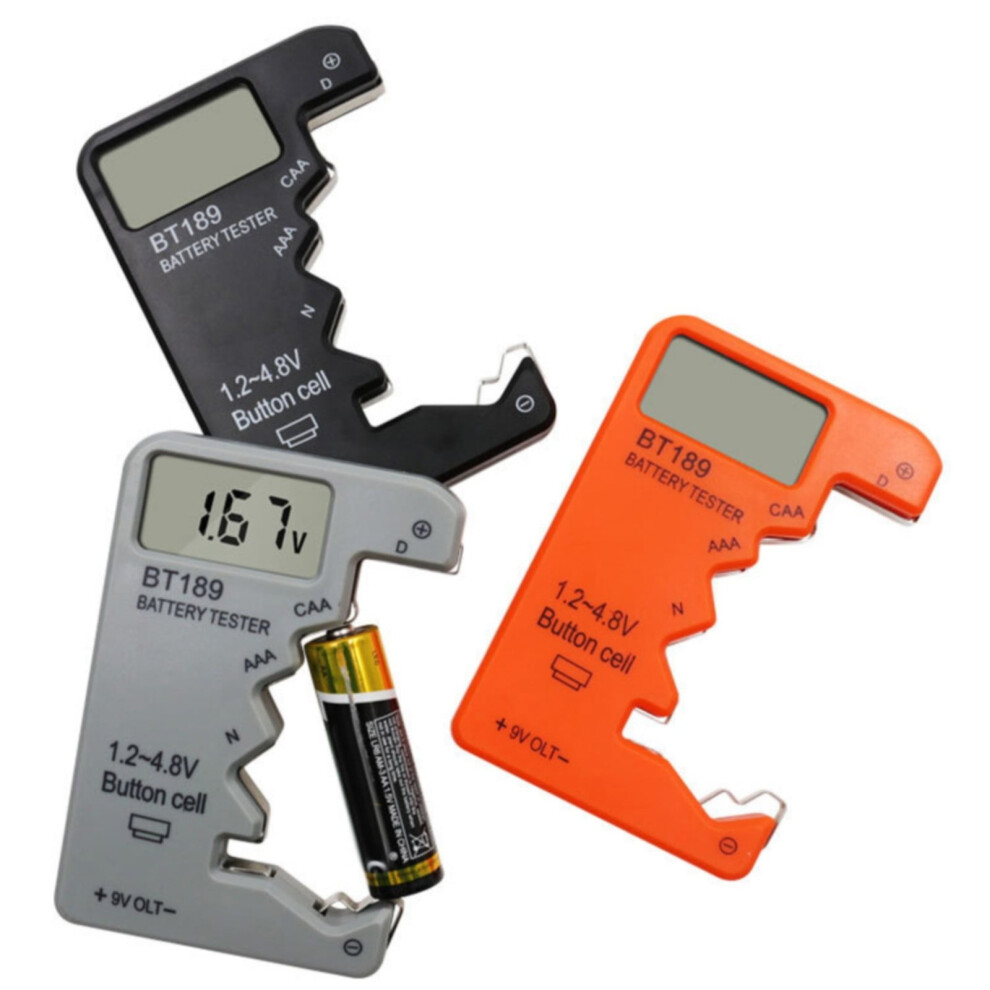 Universal Battery Tester With Lcd Display, Multi-Function Digital Battery Capacity Detector For D, C, Aa, Aaa, 9V, 1.55V Button Cell 9338982209342