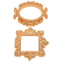 Photo Frame Square Display Frames Vintage Mini Table Antique Office Lovers 2 Pcs